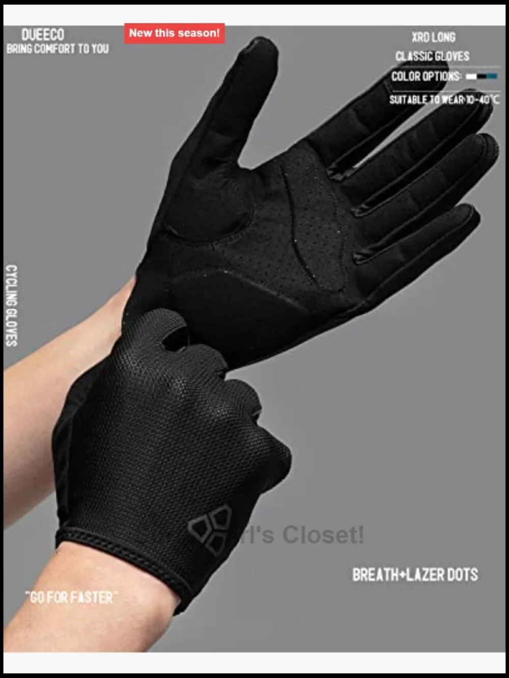 Cycling Gloves with 3MM XRD Palm Padding, Touch Screen Compatible